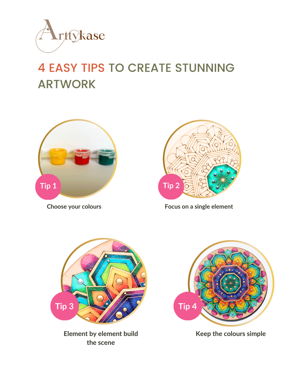 Dot Mandala Painting Kit (UK) – Pre-Marked Round Board DIY Art with Dotting Tools