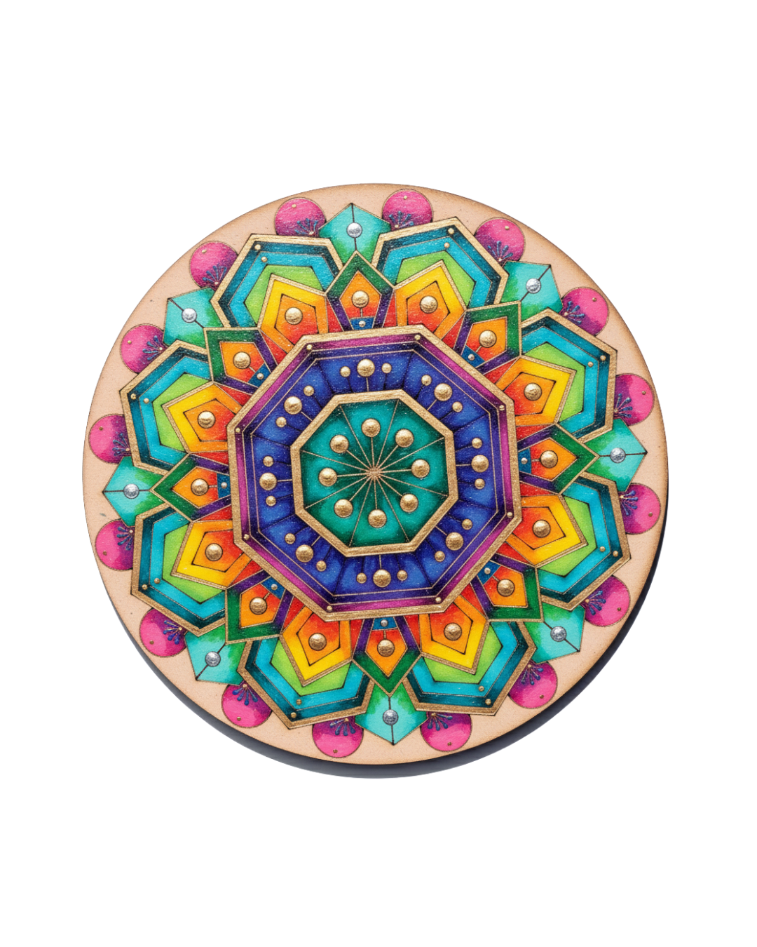 Dot Mandala Painting Kit (UK) – Pre-Marked Round Board DIY Art with Dotting Tools