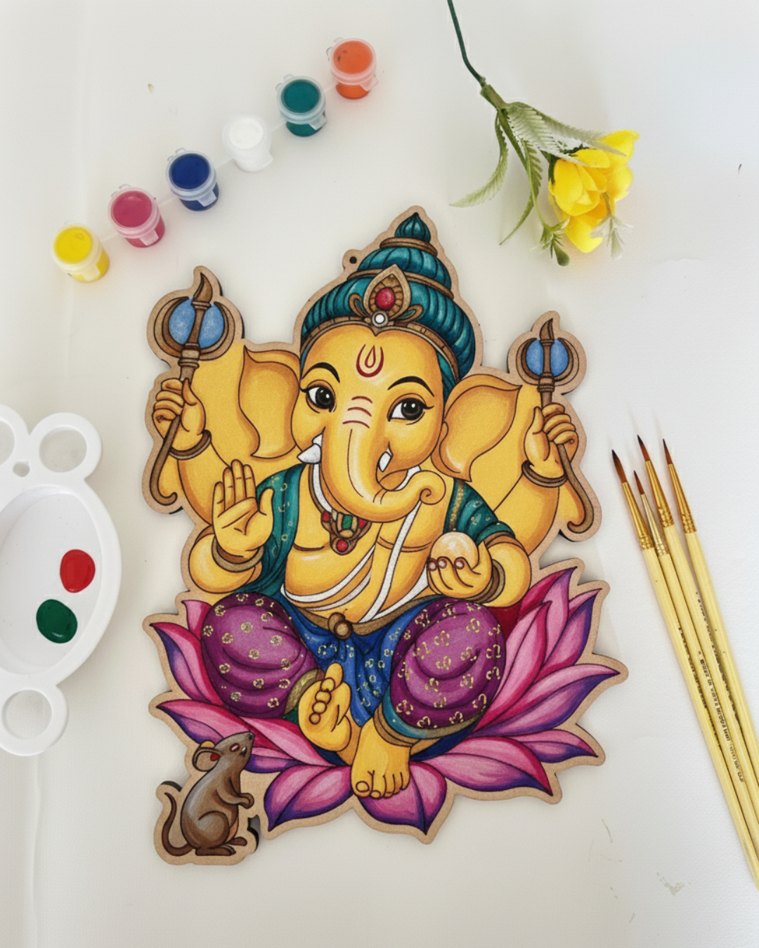 Unique Ganesha Gift Set – DIY Cultural Painting Kit for Adults & Teens (Diwali/Housewarming)